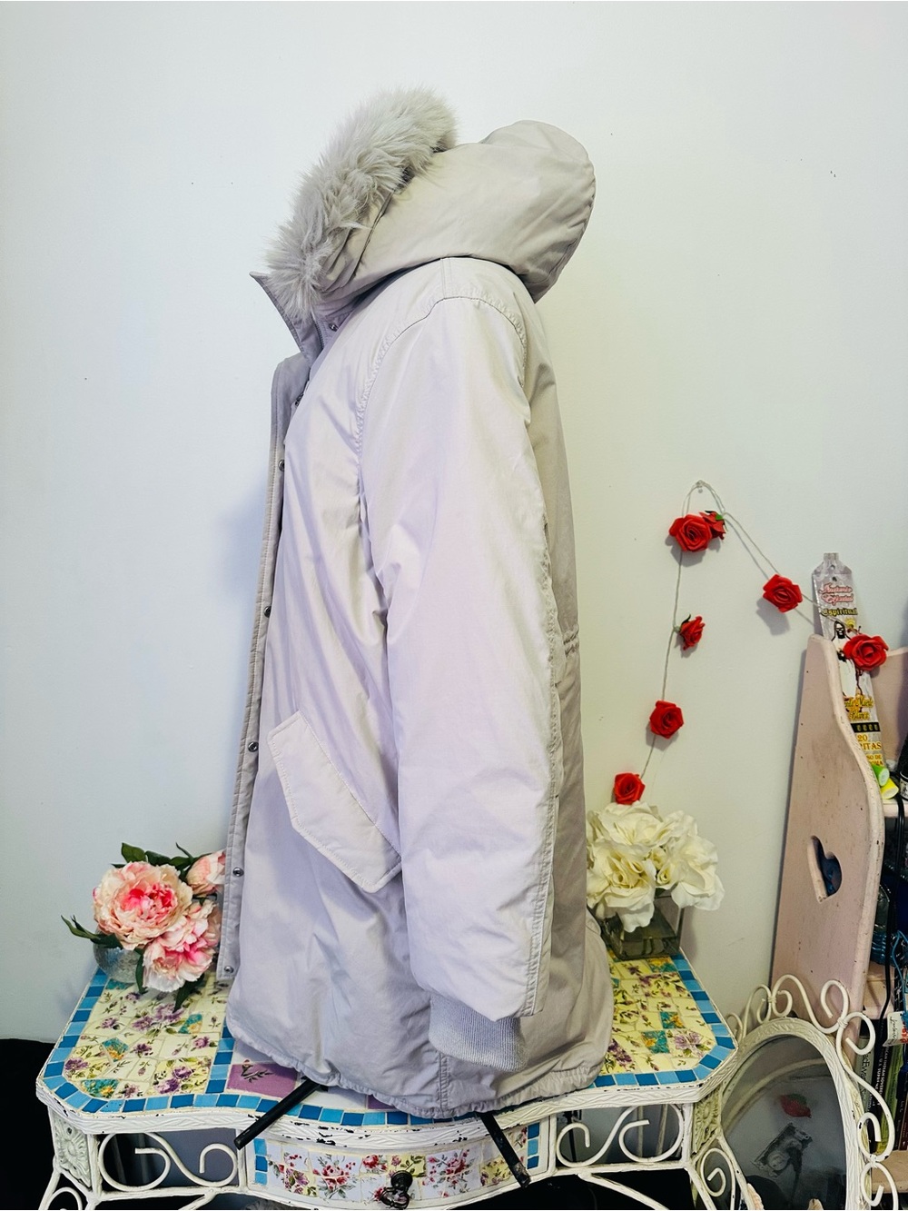 Wilfred Aritzia Mont Down Filled Winter Insulated Blanc Parka Jacket Comet L - Picture 11 of 16